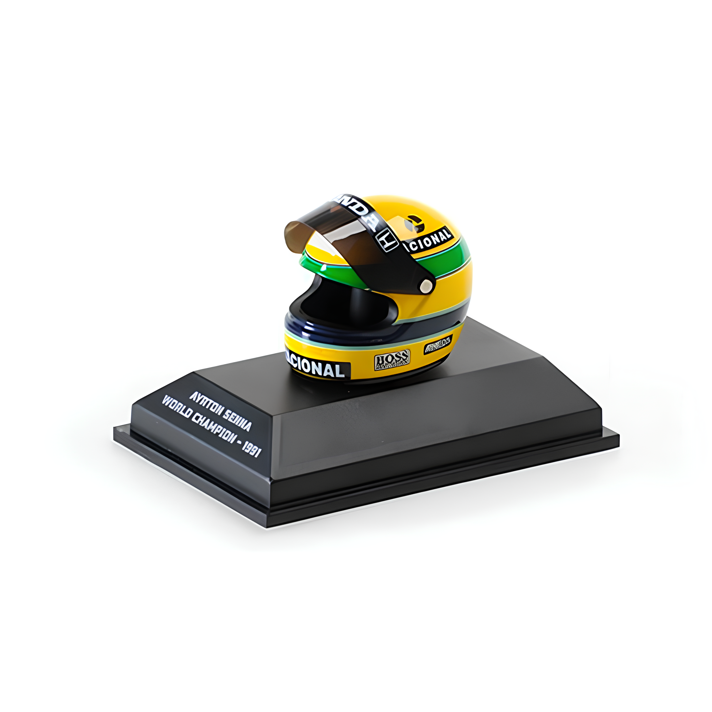 Miniatura Capacete Ayrton Senna - Tricampeão do Mundo (1991) 1:8