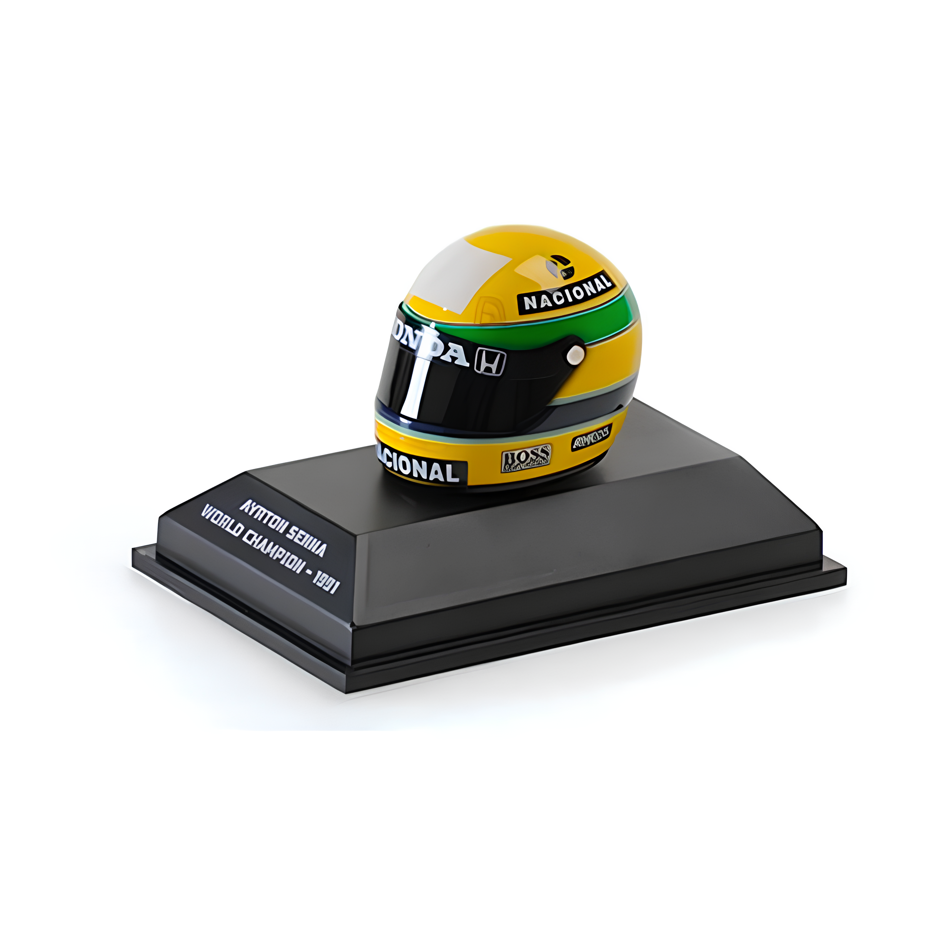 Miniatura Capacete Ayrton Senna - Tricampeão do Mundo (1991) 1:8