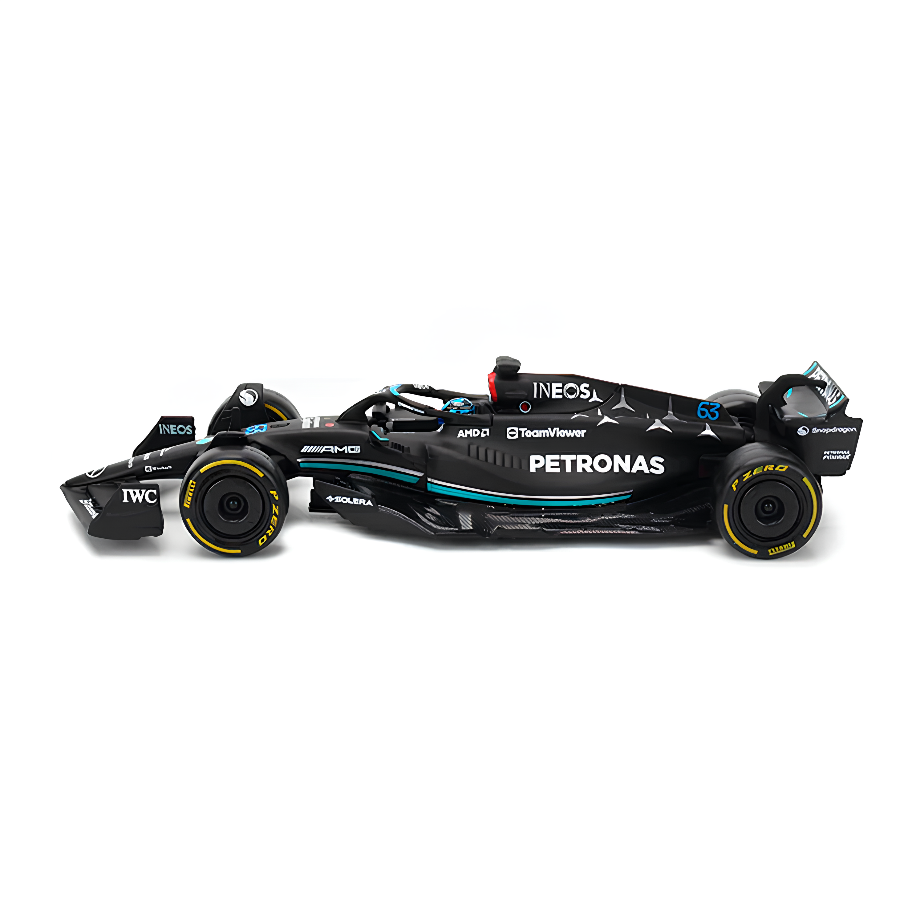 (PRÉ-VENDA) Miniatura Fórmula 1 Mercedes-AMG F1 W14 E Performance 1:24 + Piloto