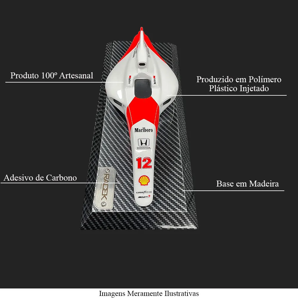 Miniatura Decorativa Mesa/Parede Carenagem McLaren MP4/4